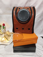 Leather pet carry backpack capsule