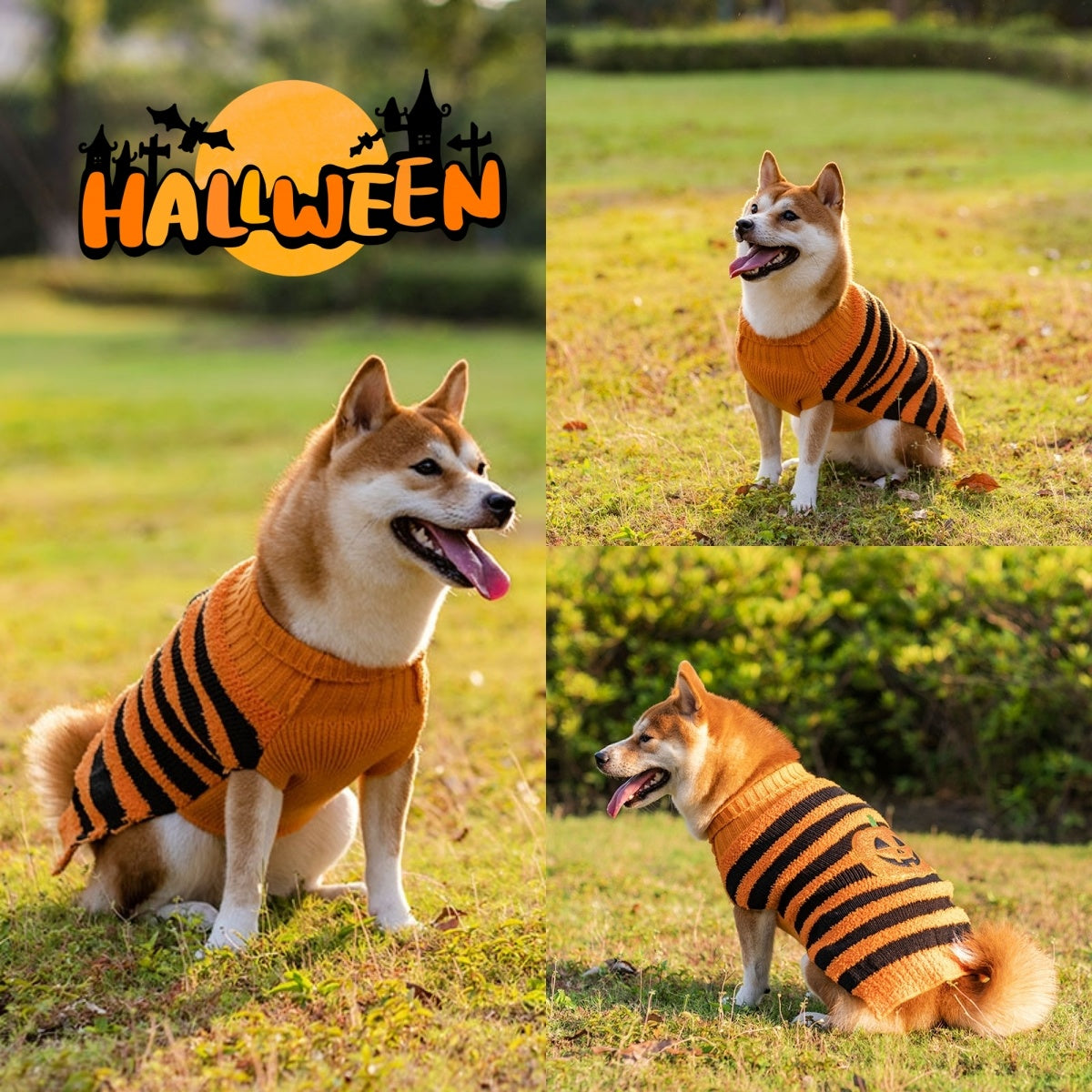 Halloween Dog Sweaters Pet Costume Teddy Warm Leisure Sweater Cosplay Clothes For Dogs Pets Outfits Main image