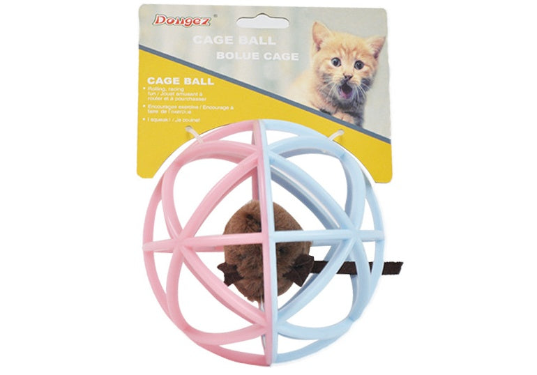 Pet Vocalizing Cat Toy Ball Cage