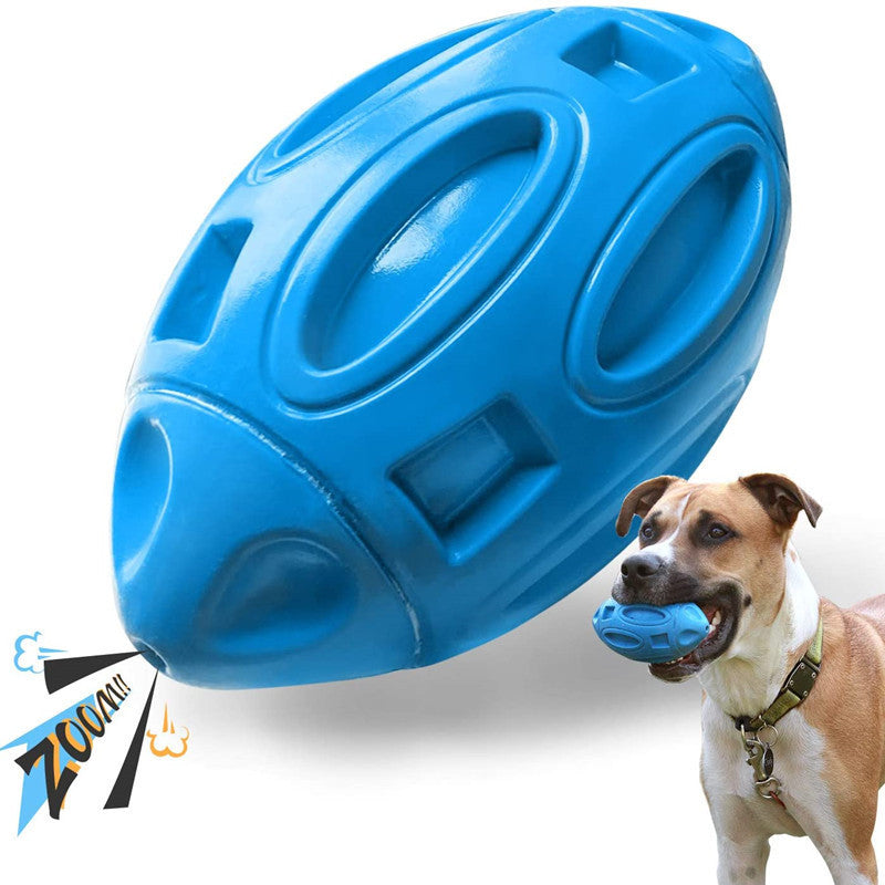 Pet Supplies Dog Toys Rubber Sounding Rugby Wear-Resistant Bite-Resistant Sounding Dog Ball Secondary image