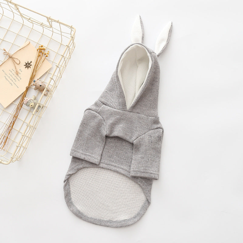 Small dog knitted sweater rabbit ears costume Secondary image