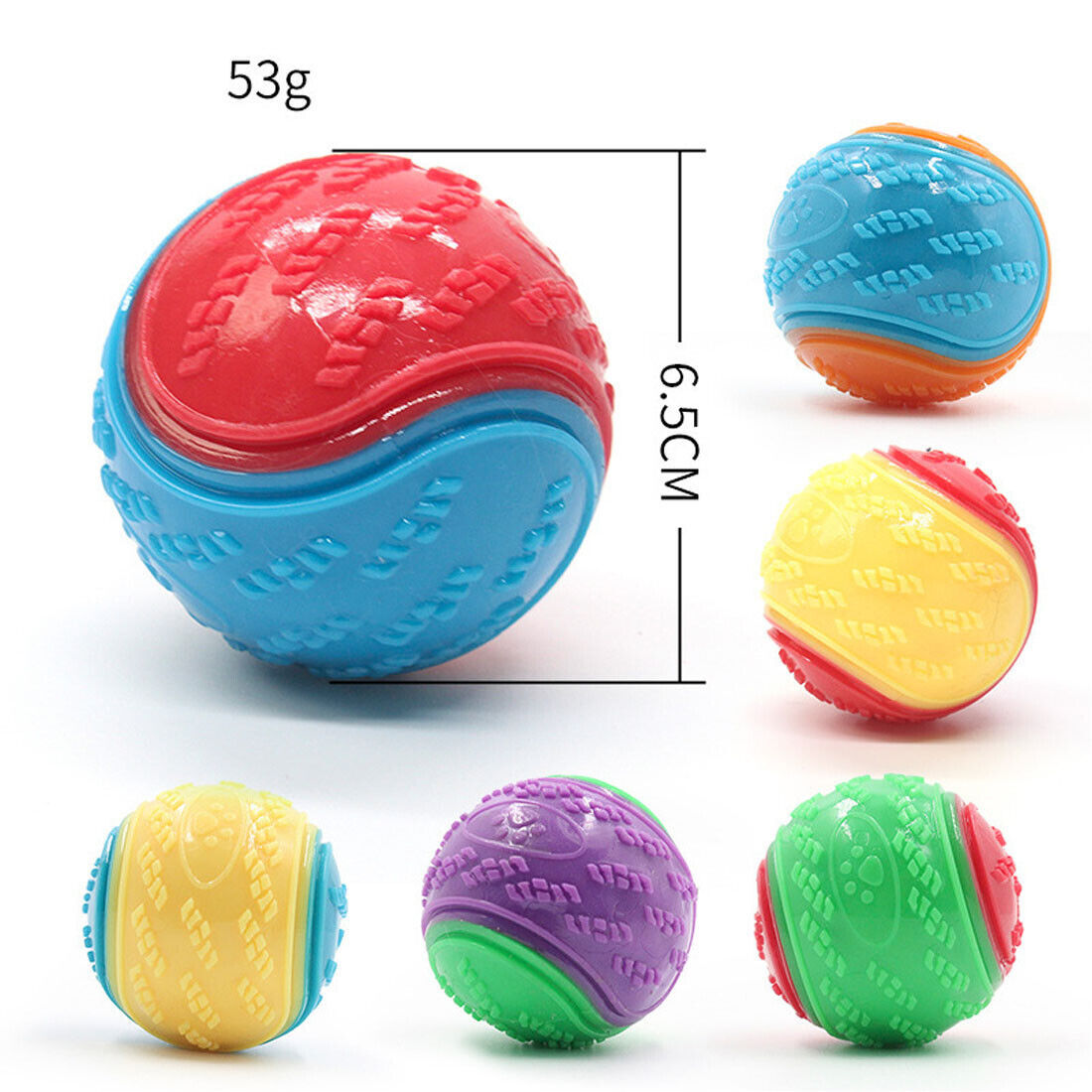 Scooby-Doo Durable Squeaky Set Of 8 Dog Balls For Teeth Cleaning Interactive UK