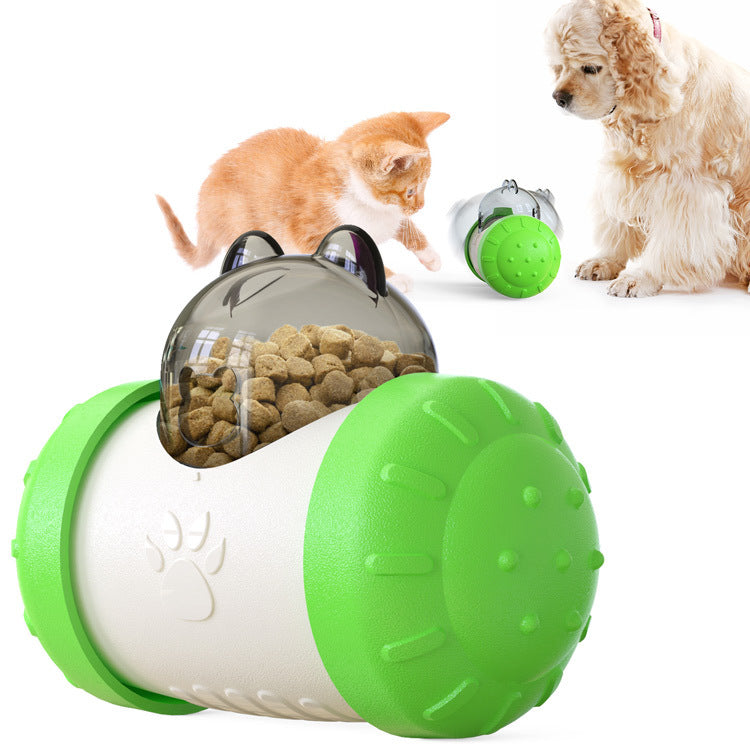 Funny Dog Treat Leaking Toy With Wheel Interactive Toy For D