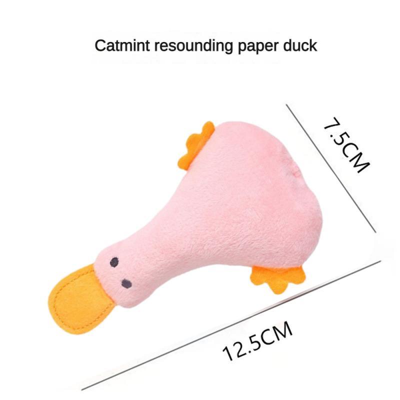 Cute Duck Pet Toys Dog Cat Plush Toy Squeak Sound Dog Toys Catnip Toy Dog Chew Toy For Small Large Dogs Training Accessories