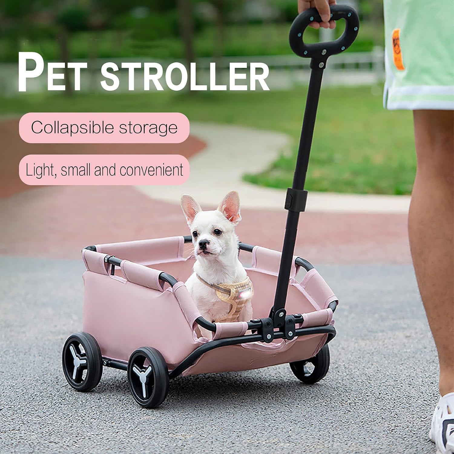 Pet Stroller Dog Cat Trolley Out Small Pet Cart Portable Foldable Storage Car Main image