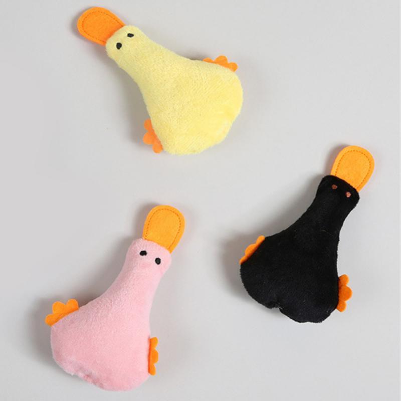 Cute Duck Pet Toys Dog Cat Plush Toy Squeak Sound Dog Toys Catnip Toy Dog Chew Toy For Small Large Dogs Training Accessories Secondary image