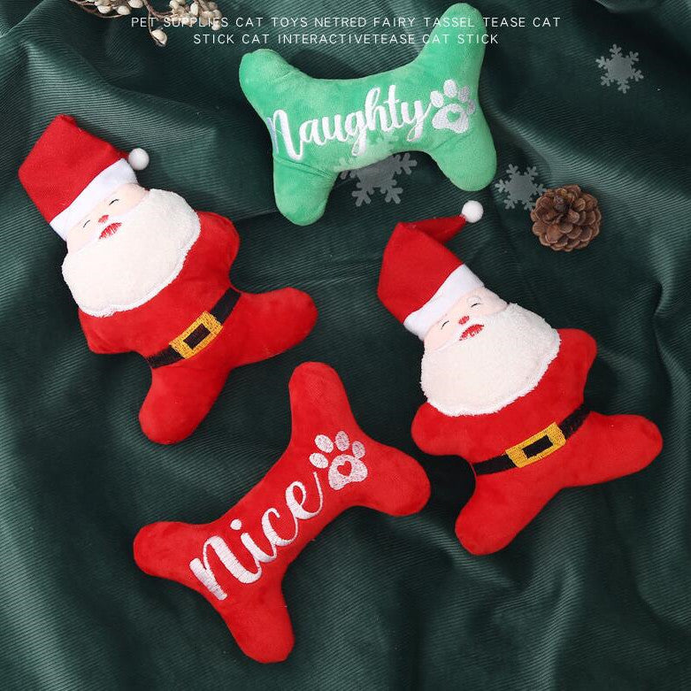 Christmas Dog Plush Sounding Puppy Pets Toy Santa Claus Decorations Pet Products Secondary image
