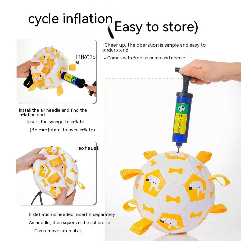 Dog Interactive Football Toys Children Soccer Dog Outdoor Training Balls Pet Sporty Bite Chew Teething Ball With Cute Printing Secondary image