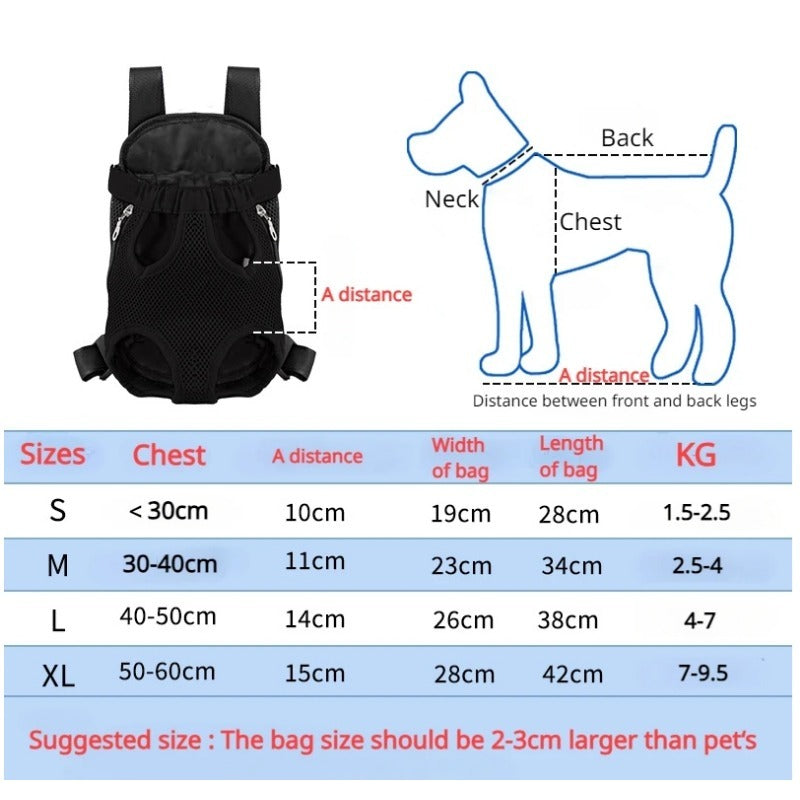 Pet Dog Carrier Backpack For Small Dogs Breathable Portable Dog Bag Adjustable Dog Front Carrier For Hiking Camping Traveling Secondary image