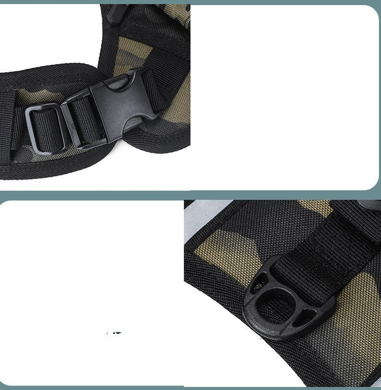 Outdoor Large Dog Backpack – Adjustable Oxford Cloth Travel Harness Pack for Hiking, Camping & Training (Black | Green | Yellow | Camouflage | Gray | Blue)