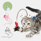 New Head Wearing Feather Funny Cat Stick Funny Cat