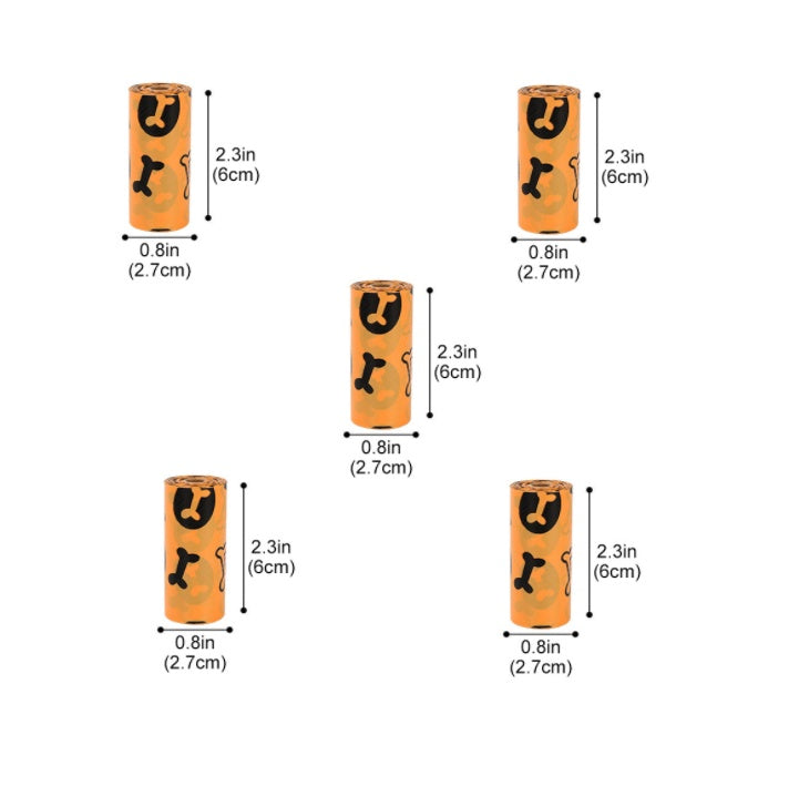 Biodegradable Dog Poop Bags with Dispenser – Eco-Friendly EPI+HDPE Waste Bags, Leak-Proof Continuous Roll Design (Multiple Pack Options)