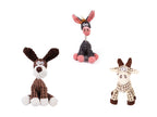 Pet Toy Donkey Shape Corduroy Chew Toy For Dogs Puppy Squeaker Squeaky Plush Bone Molar Dog Toy Pet Training Dog