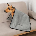 Solid Color Printed Microfiber Pet Towel