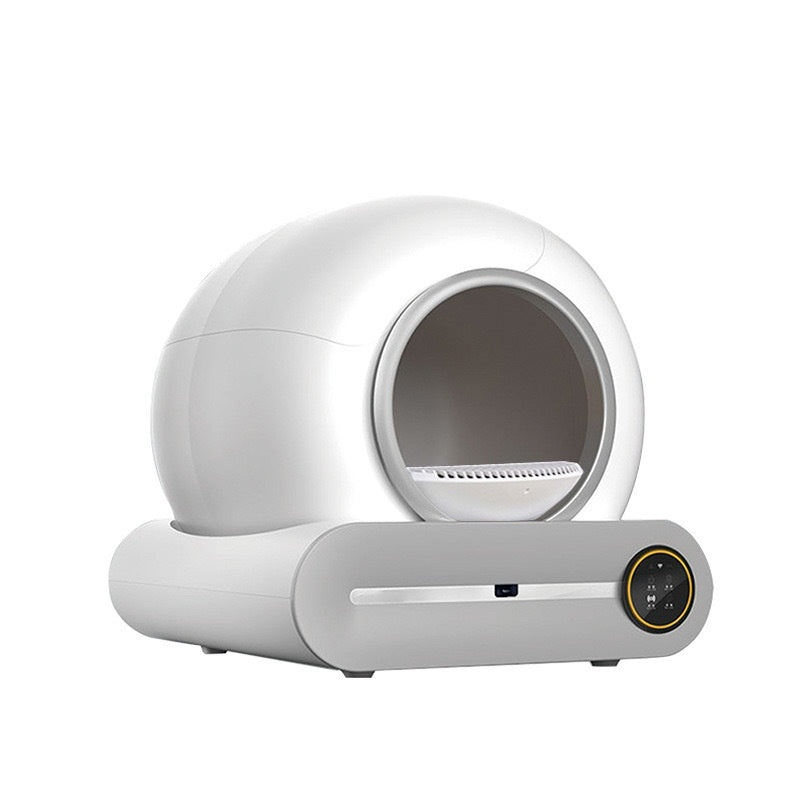 Automatic Smart Cat Litter Box – Self-Cleaning Electric Pooper Scooper with Odor Control (White)