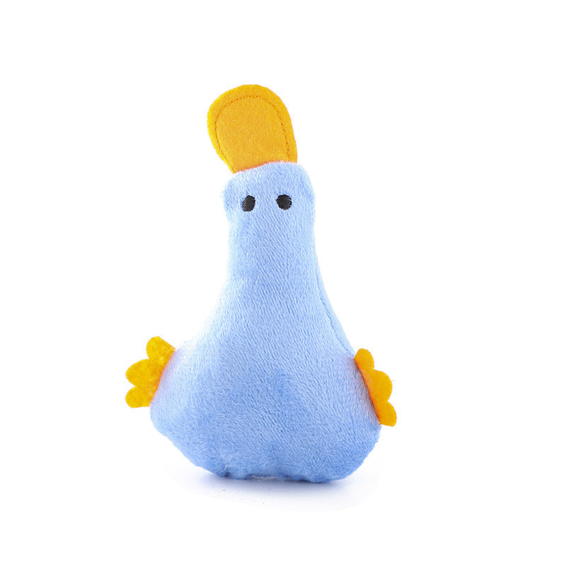 Cute Duck Pet Toys Dog Cat Plush Toy Squeak Sound Dog Toys Catnip Toy Dog Chew Toy For Small Large Dogs Training Accessories