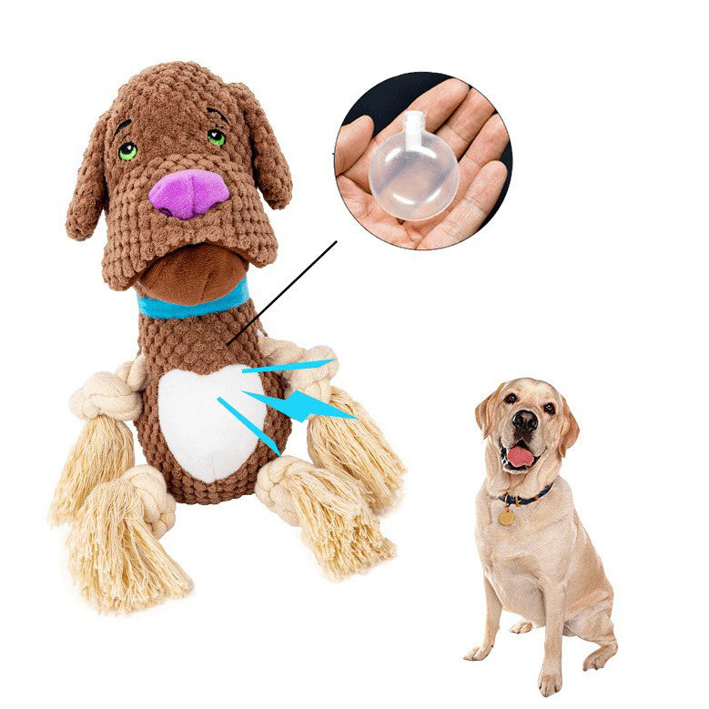 Dog Plush Shell Shape Containing Sound Paper Bb Called Bite-Resistant Molar Pet Toy Interactive Large Dog Puppy Pet Supplies