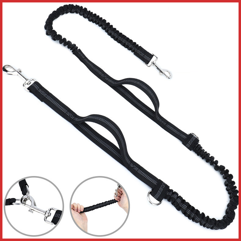 Dog Training Leash Waist Bag Hands-Free Outdoor Pet Running Walking Leash Portable Dog Food Water Cup Storage Bags Main image
