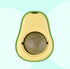 avocado catnip toy featuring a round catnip ball inside an avocado-shaped holder