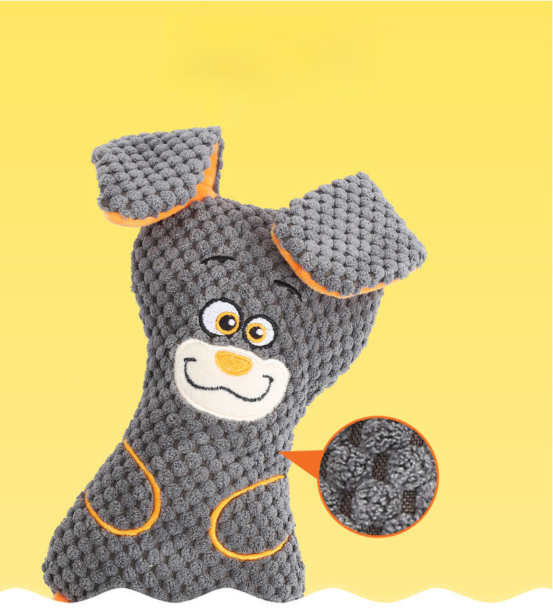 Dog Plush Bites Toys Squeak Cute Animal Shapes Grind Teeth And Clean Teeth Interactive Play Pet Supplies Secondary image