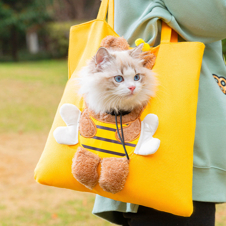 Bee Out Cute Canvas Pet Bag Main image