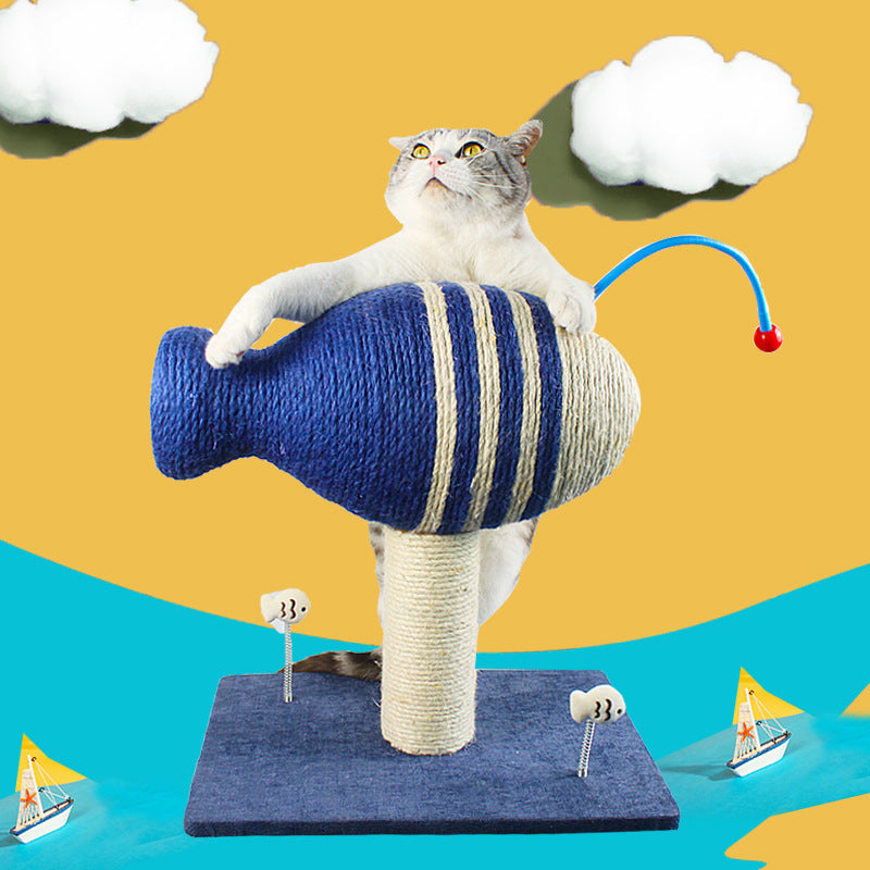 Sisal Flying Fish Grinder Pet Large Vertical Toy