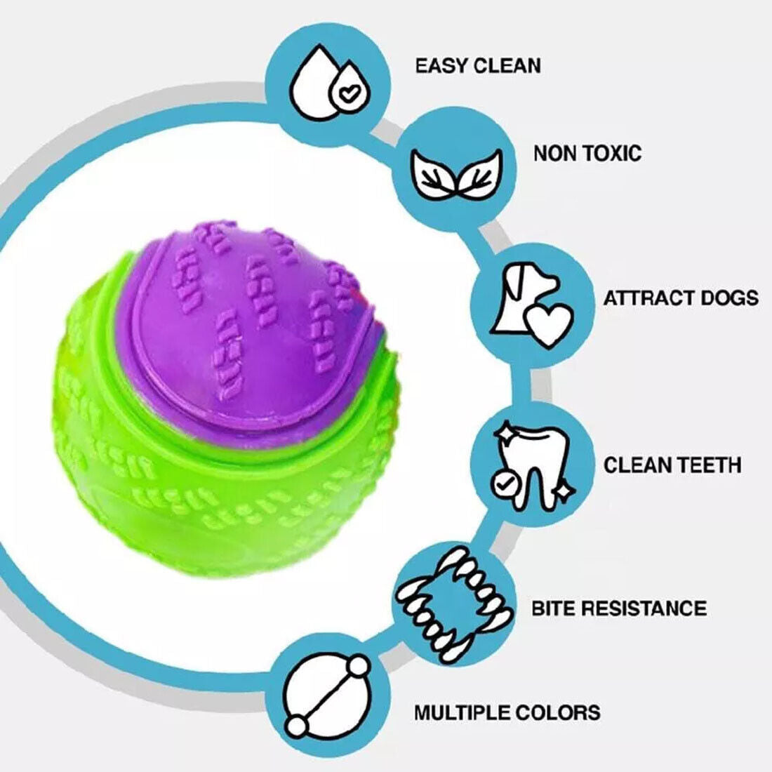 Scooby-Doo Durable Squeaky Set Of 8 Dog Balls For Teeth Cleaning Interactive UK Secondary image