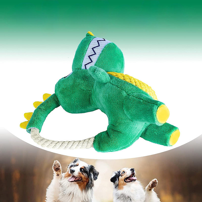 Dog Plush Sounding Chew Toy Durable Plush Toy Chew Dog Toys With Squeaker Soft Interactive Dinosaur Shape Pet Plush Toys For Secondary image