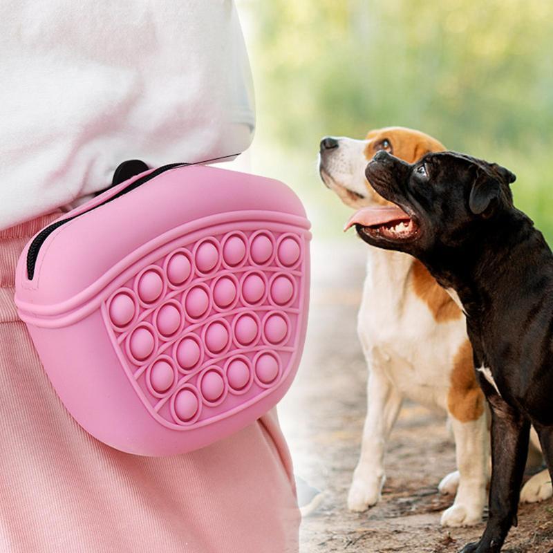 Bag Silicone Feed Dogs Treat Pouch Pet Training Bag Bundle Pocket Waist Pack Pet Portable Dog Training Waist Bag Treat Snack Bait Dogs Soft Washable Outdoor Feed Storage Pouch Food Reward Silica Bags Main image