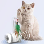 Interactive Cat Toy With Interchangeable Heads Pet Feather T