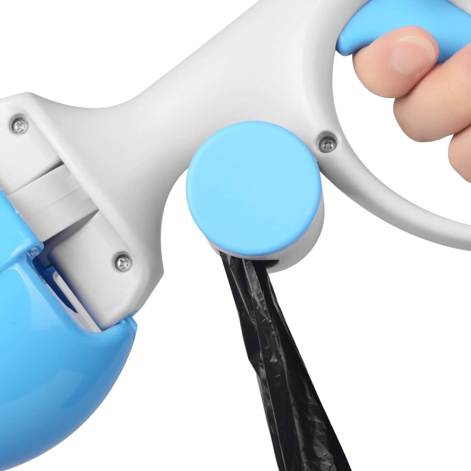 Pet Pooper Scooper For Dogs And Cats With Trash Bags Holder Non-Breakable High Strength Material Poop Scooper For Easy Grass And Gravel Pick Up Including A Roll Of Trash Bag Secondary image